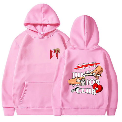 Damen Kapuzenpullover mit originellem Grafikdesign und bequemer Passform R&B