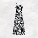 Damen Maxikleid im modernen ZR&Bra-Design mit schmalen Trägern und fließender Silhouette R&B