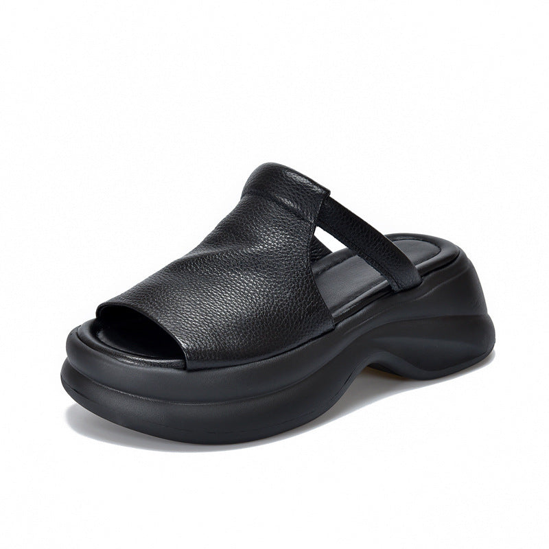 Damen Plattform-Sandalen mit eleganter Vorderseite und gepolsterter Sohle R&B