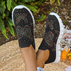 Damen Sportliche Slip-Ons mit funkelnden Verzierungen R&B