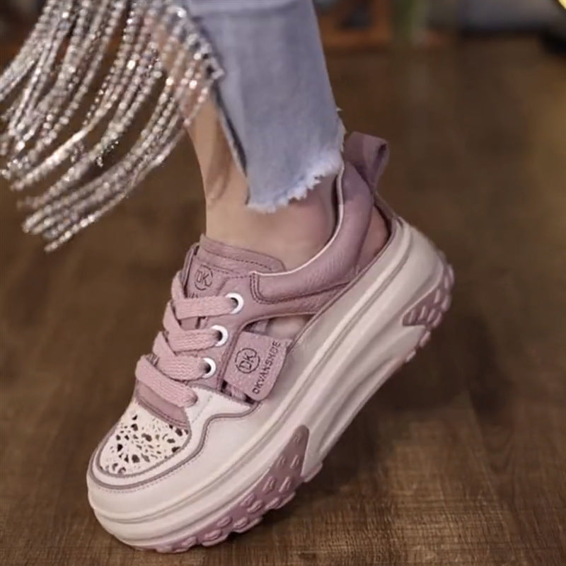 Damen Chunky Sneakers mit luftiger Mesh-Oberfläche und strapazierfähiger Sohle