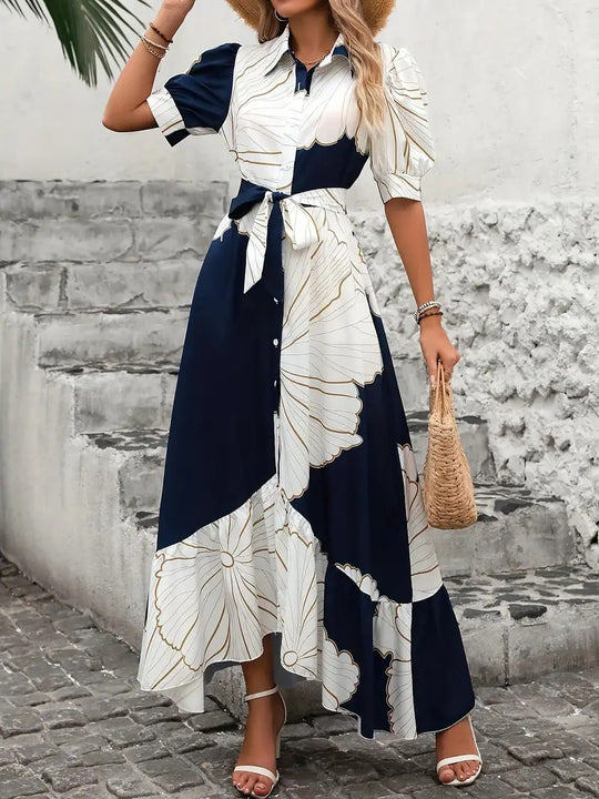 Damen Maxikleid mit floralem Design R&B