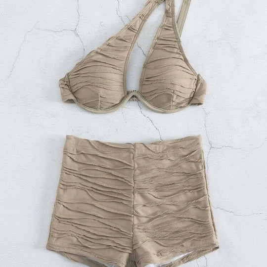 Damen Einseitiger Bikiniset mit raffinierter Raffung R&B