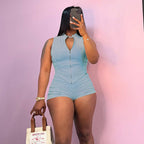 Damen Sportliches Zweiteiliges Set mit Stehkragen und kurzem Schnitt R&B