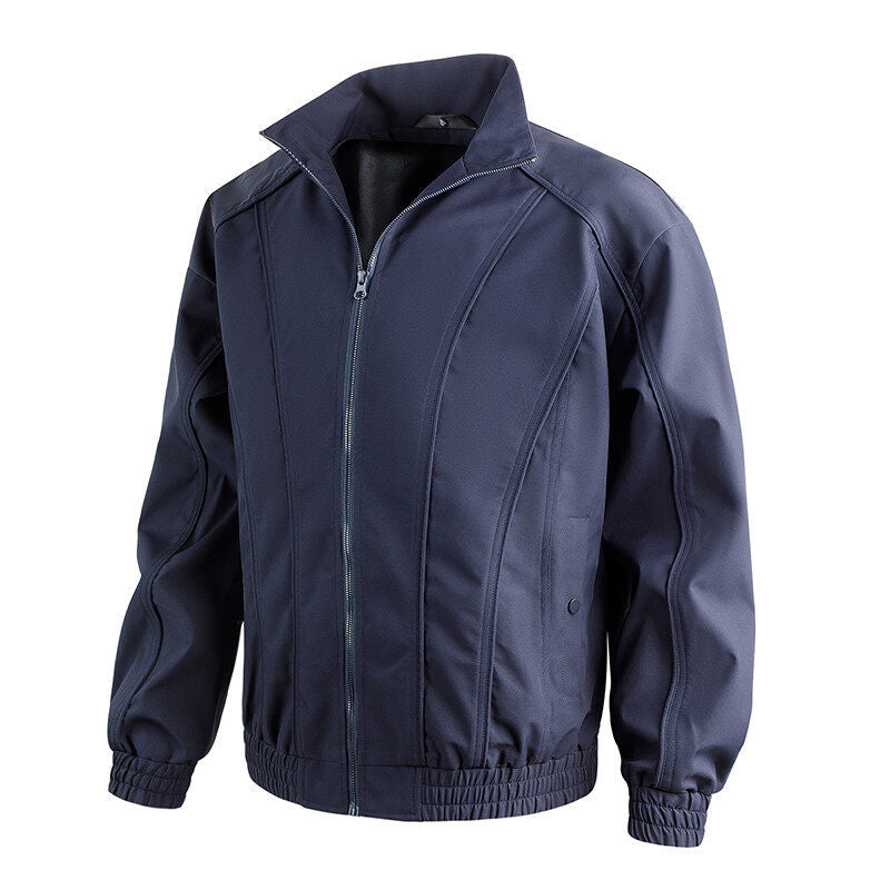 Herren Freizeitjacke mit hochschließendem Kragen und elastischem Bund R&B