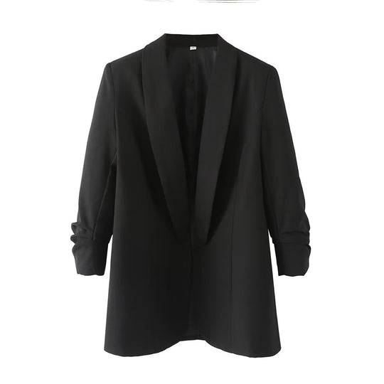 Damen Oversize Blazer ohne Verschluss R&B