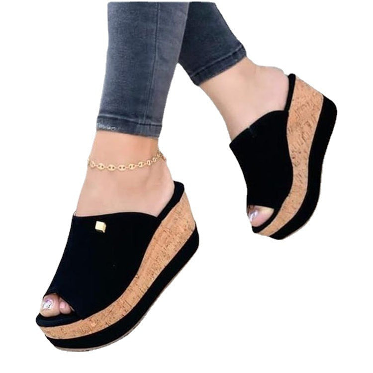 Damen Wedge-Sandalen mit eleganter Korksohle und anpassbarem Obermaterial R&B