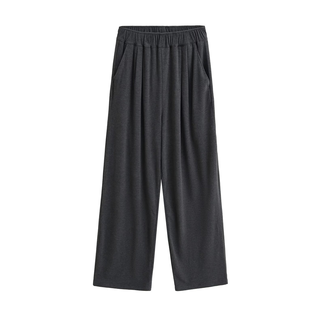 Damen Weite Chino-Hose mit elastischem Bund R&B