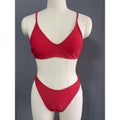 Damen Bikini-Set mit tiefem V-Ausschnitt und verstellbaren Trägern R&B