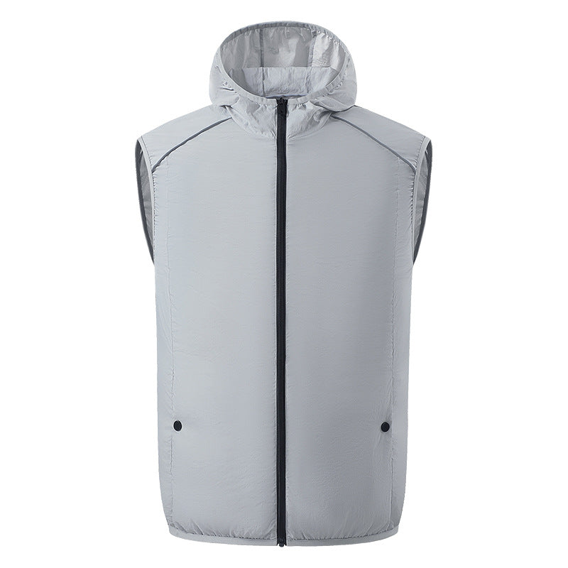 Herren nan leichte wasserdichte Kapuzenjacke winddicht mit reflektierenden Details R&B