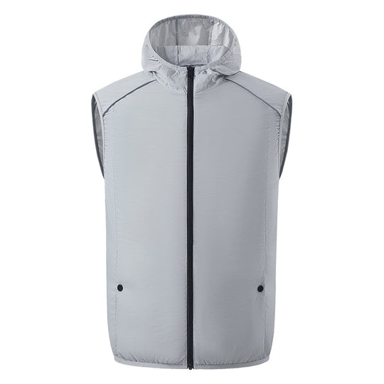 Herren nan leichte wasserdichte Kapuzenjacke winddicht mit reflektierenden Details R&B