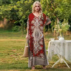 Damen Maxikleid mit detailliertem Floral- und Paisleydesign R&B
