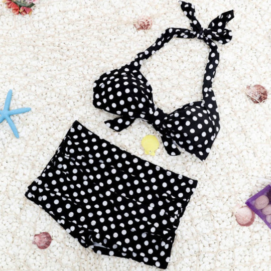 Damen Bikini-Set mit gepolstertem Oberteil und hochgeschnittenem Höschen R&B