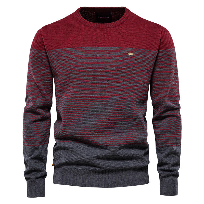 Herren Strickpullover mit komfortabler Struktur und eleganten Farbblöcken