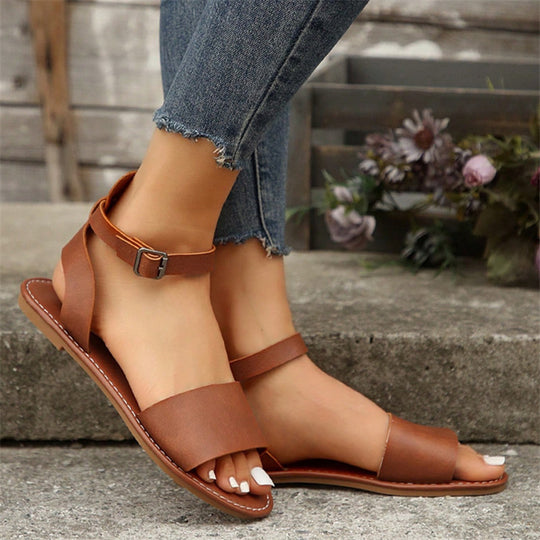 Damen Sandalen mit elegantem Riemen-Design und verstellbarem Knöchelverschluss R&B