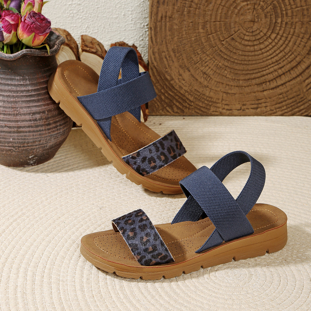 Damen Komfortable Sandalen mit elastischen Trägern und anatomischem Fußbett R&B