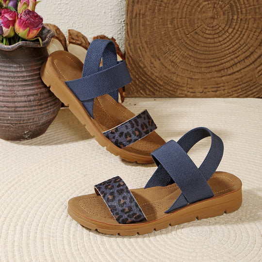 Damen Komfortable Sandalen mit elastischen Trägern und anatomischem Fußbett R&B