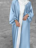 Damen eleganter Longcardigan aus fließendem Material mit weitem Schnitt R&B
