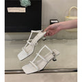 Damen elegante Sandalen mit geometrischem Absatz R&B