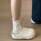 Damen Komfortable Clogs mit geflochtenem Obermaterial R&B