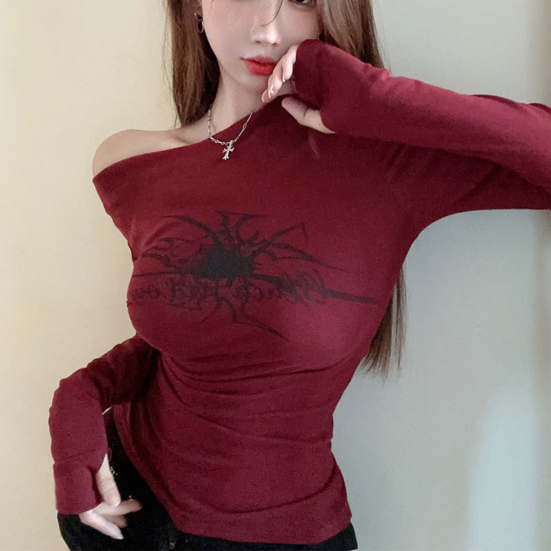 Damen Langarmshirt mit Off-Shoulder-Ausschnitt