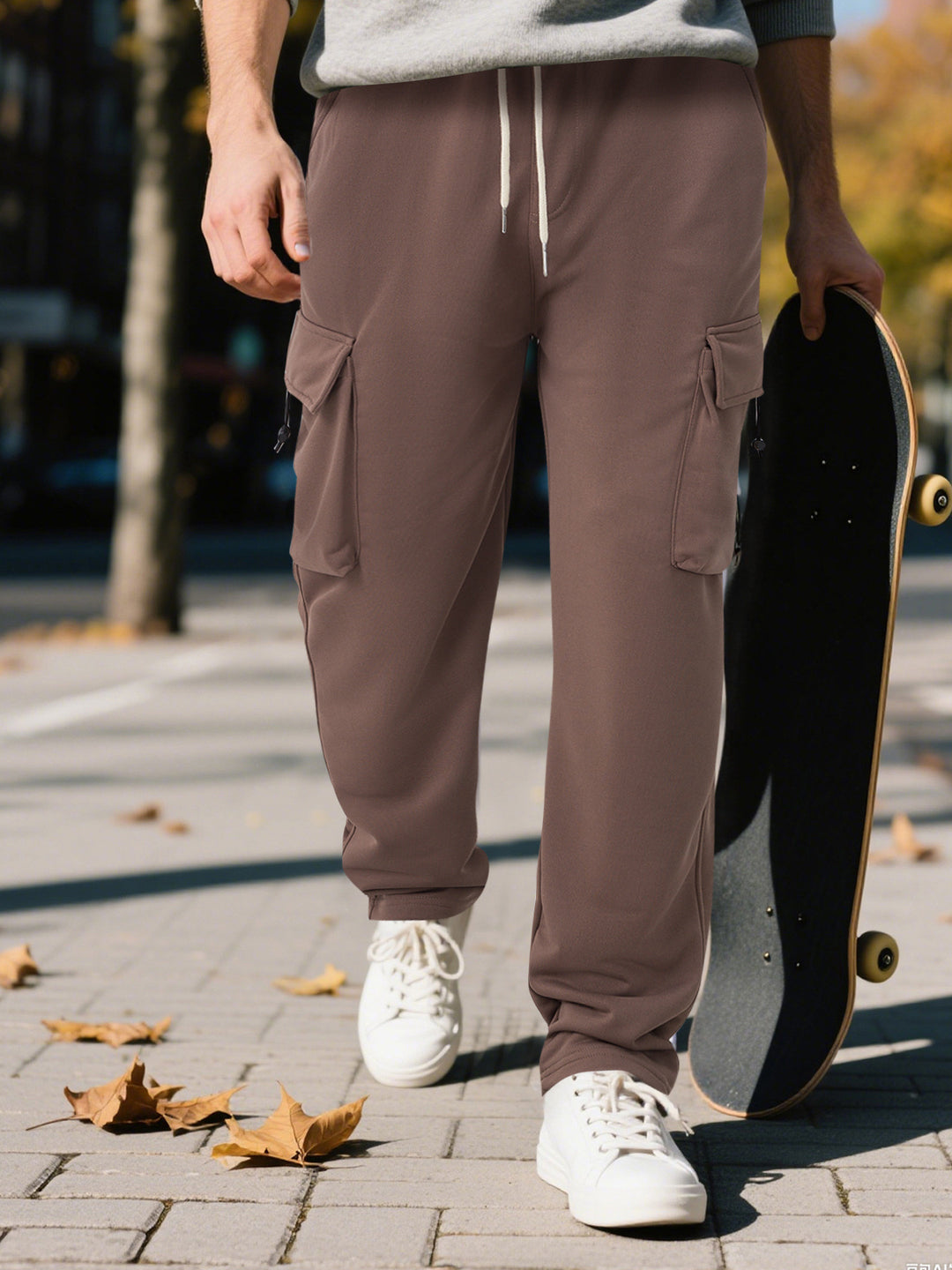Cargo Jogginghose Herren mit elastischem Bund und Seitentaschen