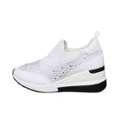 Damen Sportliche Sneakers mit funkelnden Strassdetails R&B