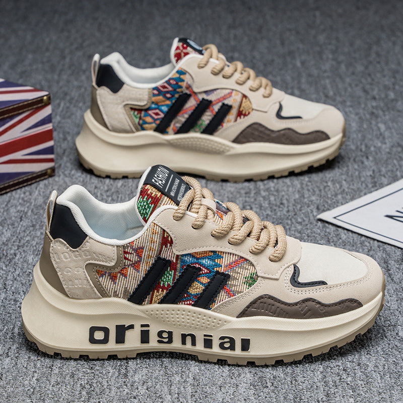 Damen Modische Sneakers mit einzigartigem Ethno-Design und stabiler Struktur R&B