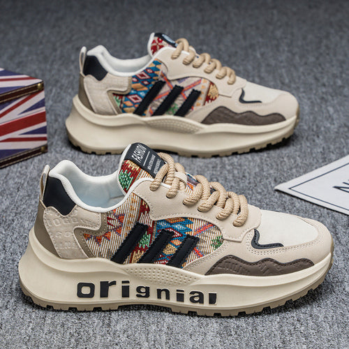 Damen Modische Sneakers mit einzigartigem Ethno-Design und stabiler Struktur R&B