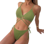 Damen raffinierter und verstellbarer Triangel-Bikini R&B