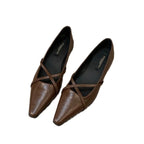 Damen elegante Ballerinas mit gekreuztem Riemchen R&B