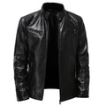 Herren stylische Kunstleder-Motorradjacke im Biker-Stil R&B