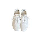 Damen Sportliche Leder-Sneaker mit Kontrastnähten und atmungsaktivem Innenfutter