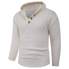 Herren Strickpullover mit hochabschließendem Kragen und Knopfdetails R&B