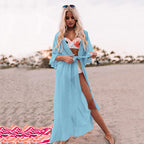 Damen Strandkimono mit luxuriösem Wellenmuster R&B