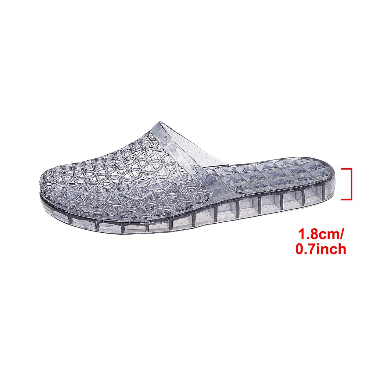 Damen Transparente Komfort-Clogs aus flexiblem Material R&B