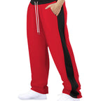 Herren Bequeme Sportliche Jogginghose mit elastischem Bund und kontrastierenden Seiteneinsätzen R&B