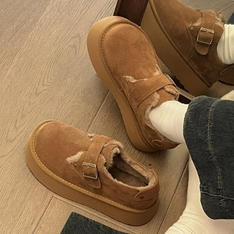 Damen Komfortable Winter Mokassins mit robustem Innenfutter
