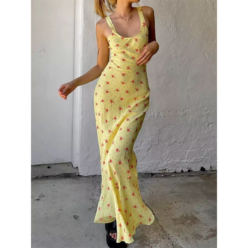 Damen Maxikleid mit floralem Design und eleganter Silhouette R&B