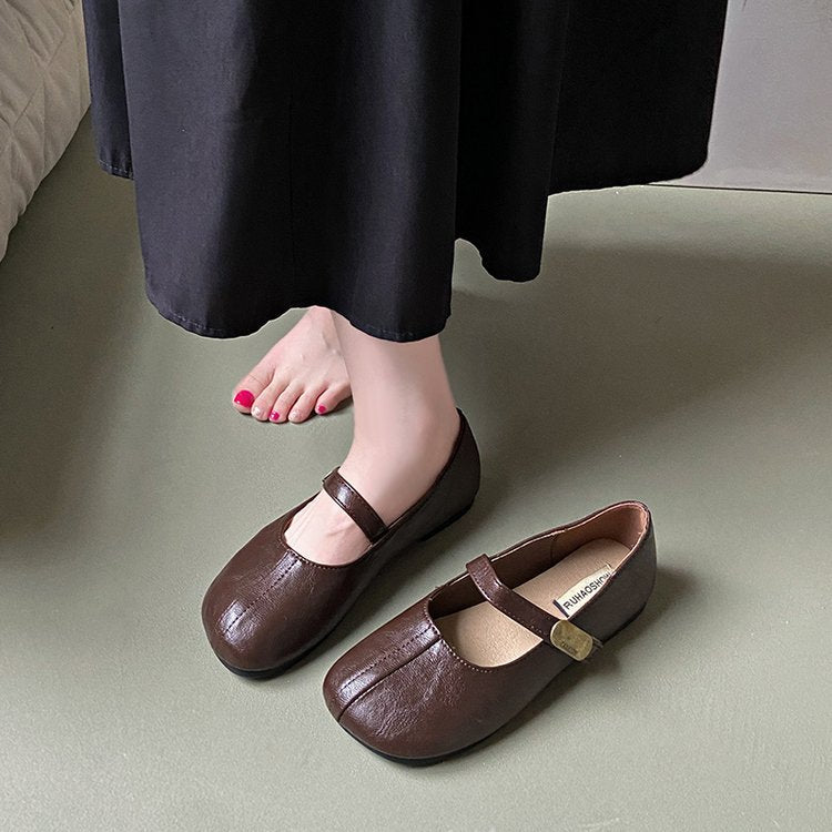 Damen Ballerinas mit verstellbarem Riemen und elegantem Design