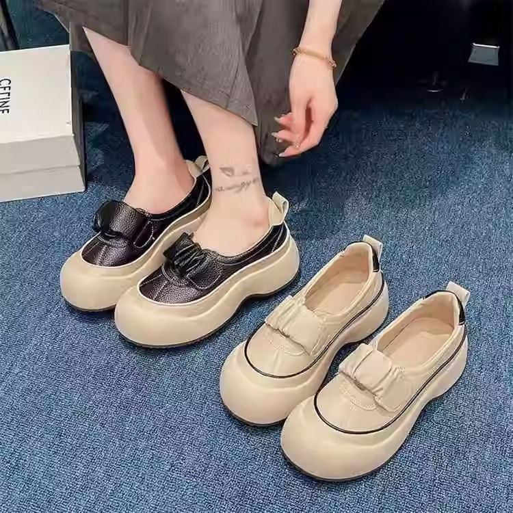 Damen modische Slipper mit extra dicker Sohle und verstellbarem Klettverschluss R&B