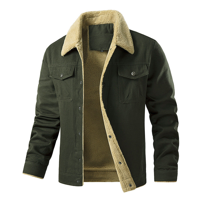 Herren gefütterte Utility-Jacke mit Teddyfutter R&B