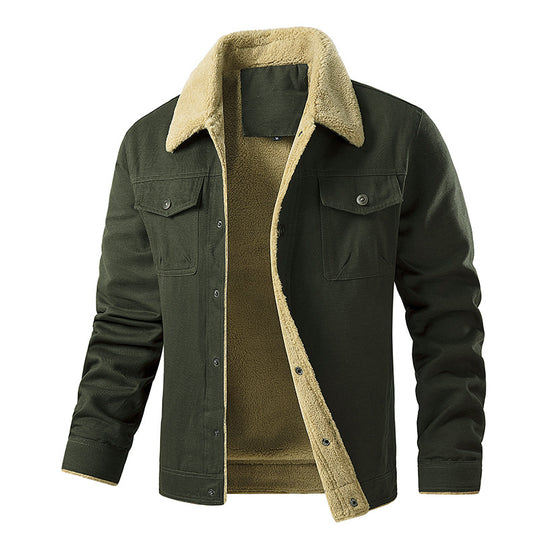 Herren gefütterte Utility-Jacke mit Teddyfutter R&B