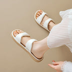 Damen Flip-Flops mit elegantem Schleifen-Design und gepolsterter Sohle
