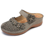 Damen-Clogs mit floralem Design und verstellbarem Riemen R&B