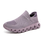 Damen Bequeme Slip-On Sneakers mit atmungsaktivem Obermaterial und dämpfender Sohle