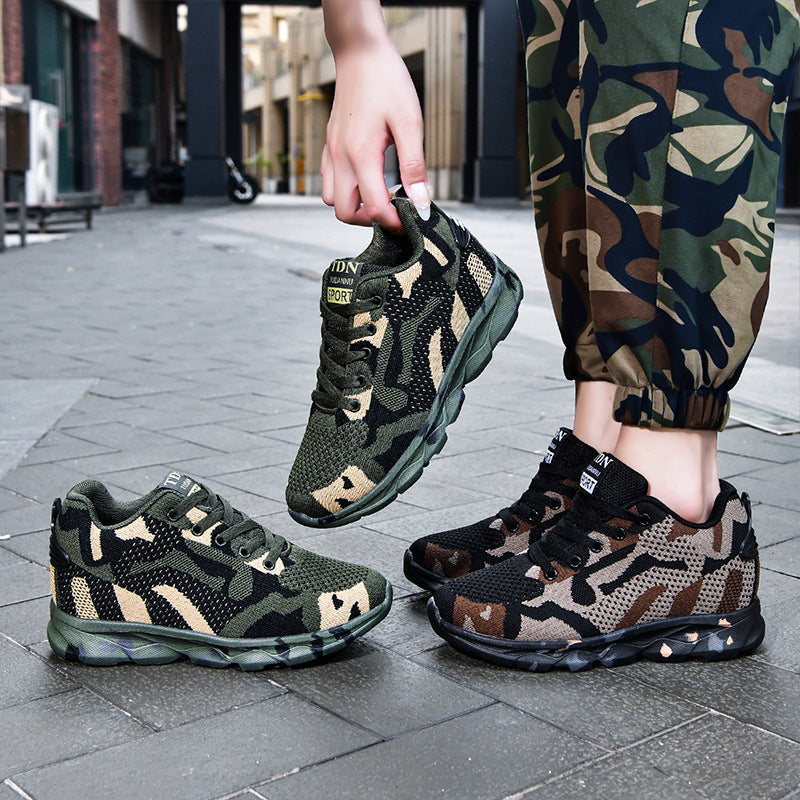 Damen Sportliche Freizeitsneaker im Camouflage-Design