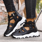 Damen Sportliche Schnür-Sneaker im modernen Cut-Out-Design R&B