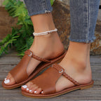 Damen Riemensandalen mit geflochtenem Designelement und eleganten Metallakzenten R&B