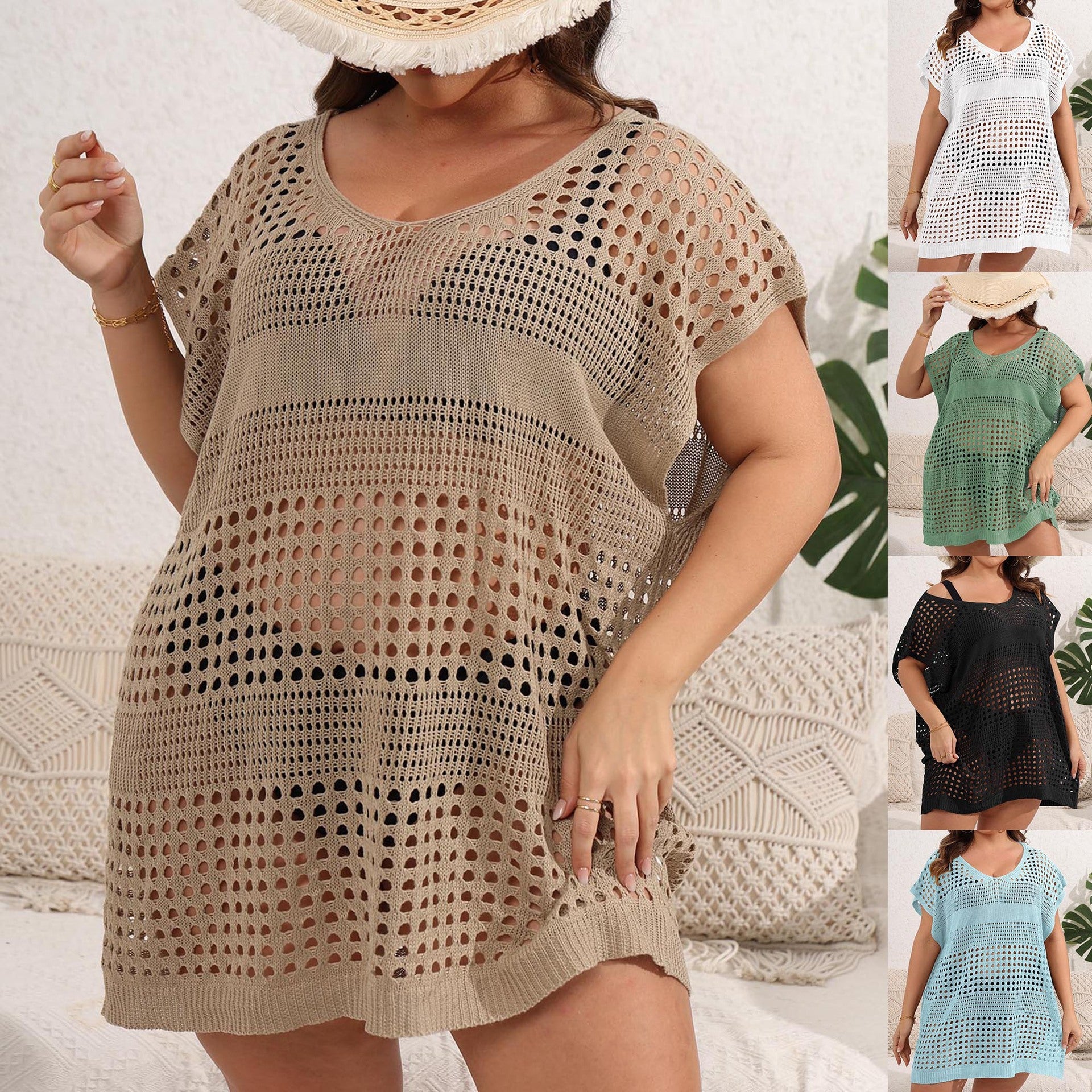 Damen luftiger Strandsarong mit durchbrochenem Muster R&B